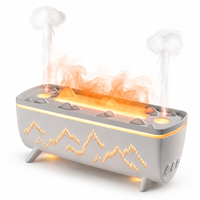 Diffuseur d'arômes intelligent à effet flamme, machine d'aromathérapie de bureau avec télécommande