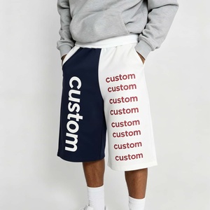Custom Logo Men's Mid Waist Elastic Bermuda <b>Shorts</b> Cotton Casual Sweat <b>Shorts</b> Patchwork Style for Summer - Product Image 4