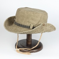 Sombrero de Pescador Personalizado al por Mayor con Logotipo, 100% Algodón, Estilo Vintage Lavado, Gorra de Playa con Lazo para Marcas, Venta al por Mayor