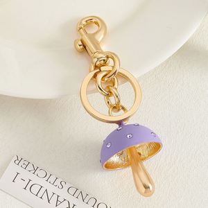 High Quality Mushroom Metal Keychain Cute Pendant <b>Bag</b> Creative Pendant Suitable for Girls Car Metal Keychain - Product Image 4