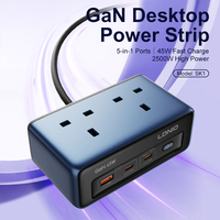Multiprise LDNIO SK1 Norme UK avec 2 prises AC + 1 USB + 2 ports Type C