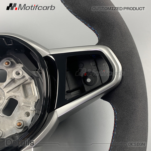 Volant de direction en daim personnalisé pour BMW, compatible avec les modèles M340i, M440i, X3M, X5M, G20, G30, G05, M2, M3, M4, M5 (2018-2024), mise à niveau LCI. - Product Image 5