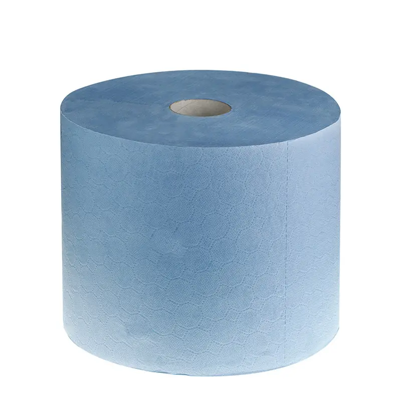 Blaue industrielle Handro lle Waschraum recyceltes Zellstoff papier handtuch zum Trocknen von Hand