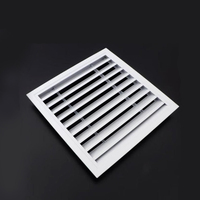 Diffuseur d'air carré à 4 voies pour la ventilation murale décorative, vente chaude, pour la climatisation, l'alimentation en air au plafond, grille de ventilation