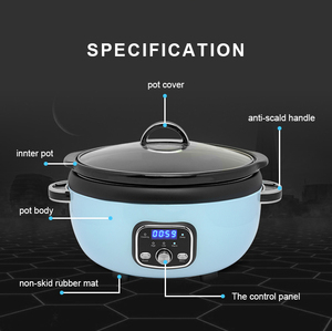 Casserole à mijoter ovale programmable de 3,5 litres avec 3 réglages de chaleur et <span class=keywords><strong>pot</strong></span> en céramique amovible - Product Image 3