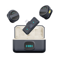 Microfono Digitale Magnetico Wireless SX21 Originale, Microfono Lavalier a Collare per iPhone e Android, per Registrazione Video, Interviste e YouTuber