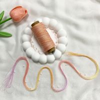 Fil ciré ciel étoilé, fil tressé, tube en papier, fil ciré rond brillant pour macramé fait main