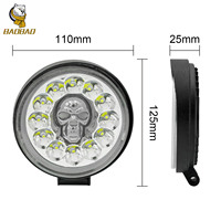 BAOBAO LIGHTING Mini phare de conduite cercle crâne RVB Stroboscope LED pour moto CG 125 CD70, accessoires de décoration pour moto