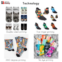 Chaussettes imprimées numériques 3D en gros, design complet, logo personnalisé unisexe, sublimation, sport, hommes, femmes, chaussettes personnalisées avec photo fonctionnelle