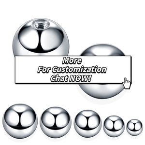 100 шт./упаковка, сменные шаровые верхние детали из нержавеющей стали для пирсинга подковы, пирсинга, промышленные украшения для пирсинга - Product Image 6