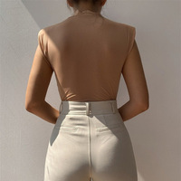 Mode Sexy combinaisons tenue de club 2022 blanc col en V moulante body minceur une pièce pour les femmes