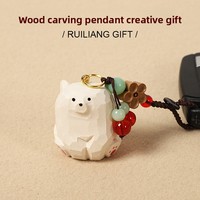 Porte-clés ours fait main haut de gamme, bijou mignon, pendentif de sac à dos apaisant, petit cadeau pour couple, ornements