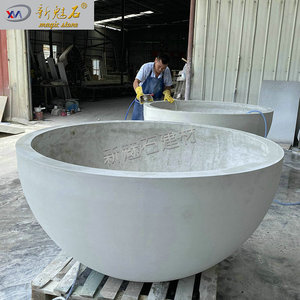 New Magic Stone Cement <b>Tree</b> Pots White Custom Size Floor <b>Standing</b> For Hotel And Mall Landscaping - Product Image 4