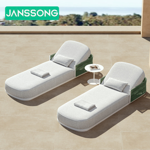Lit de repos de luxe mobilier d'extérieur lit de bronzage mobilier au bord de la piscine chaises longues d'extérieur <span class=keywords><strong>en</strong></span> aluminium meubles de patio <span class=keywords><strong>en</strong></span> métal chaise longue <span class=keywords><strong>en</strong></span> corde - Product Image 2