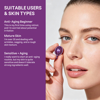 Capsule d'essence pour le visage raffermissante et liftante au rétinol HPR et au bakuchiol, personnalisée par OEM, pour la réduction des rides, produits de soin de la peau
