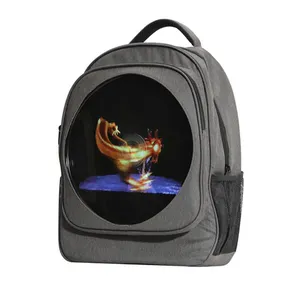 3D Fan Backpack Hologram Projector LED Sign Holographic Lamp Player Machine 3D Advertising Holographic Shoulder Bag