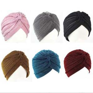 Hijabs et bonnets de mode pour hommes et femmes adultes, en soie dorée, style turban musulman et casquettes indiennes, pour le marché international - Product Image 2