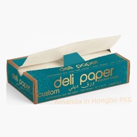 Papier alimentaire en gros, imprimé, intercalé, 10x10,75 pouces, qualité alimentaire, feuilles de papier ciré pour emballage de hamburgers et sandwichs