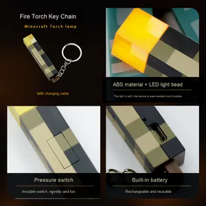 Plastica resistente Mini portachiavi mondo torcia modello giocattolo con luce notturna ciondolo novità <span class=keywords><strong>Gag</strong></span> giocattolo - Product Image 5