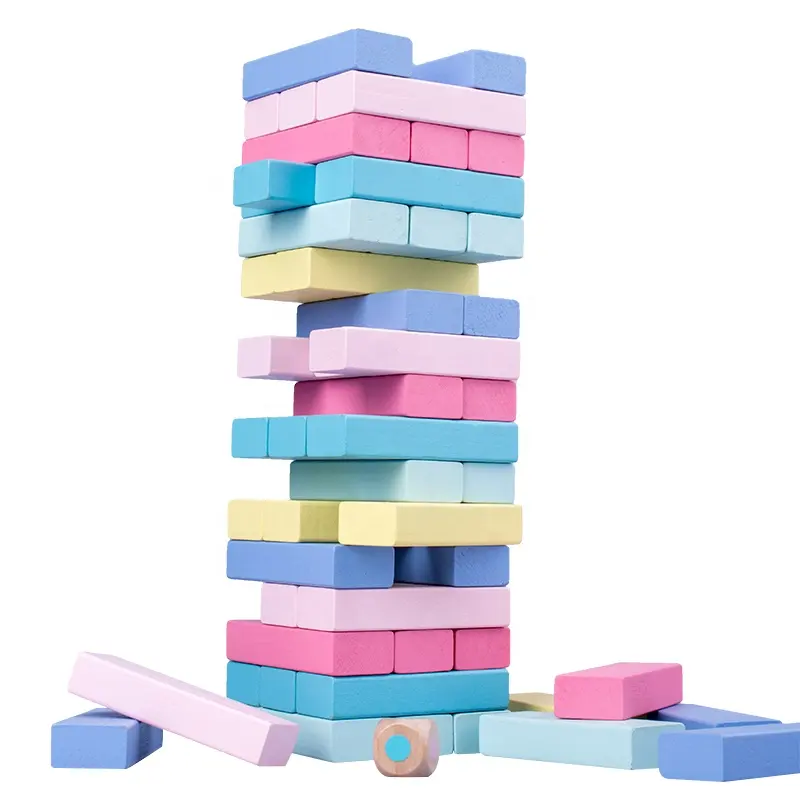 toy kids educational tower blocks game wooden stack high Educational toy hands-on training blocks for kids