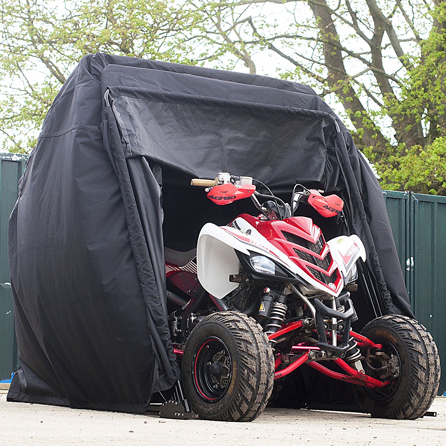 La migliore copertura per tenda da Garage per moto pieghevole portatile impermeabile Quad Bike ATV Scooter Cover