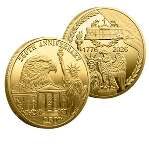 Moneda Conmemorativa del 250 Aniversario de los Estados Unidos, Chapada en Oro, Impresa a Color, Moneda de Arte Metálica Coleccionable, Regalo Festivo, Relieve - Product Image 5