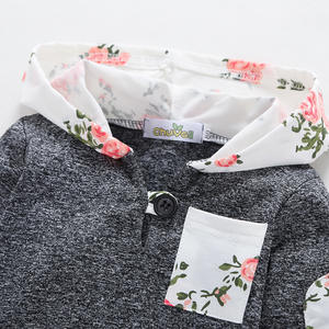 Proveedor Chino en Línea, Venta al por Mayor de Ropa Infantil de Boutique, Estilo Coreano, Sudaderas con Estampado de Flores para Niñas - Product Image 4