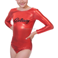 Justaucorps de danse à manches longues pour filles, jupe de gymnastique, couleur vive, collants de ballet, tenue d'entraînement pour la scène, ensemble de performance pour les jeunes