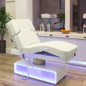 Fauteuil de massage électrique incurvé moderne pour salon de beauté, spa facial, traitement cosmétique, lit de beauté pour cils, LED, 3 moteurs - Product Image 6