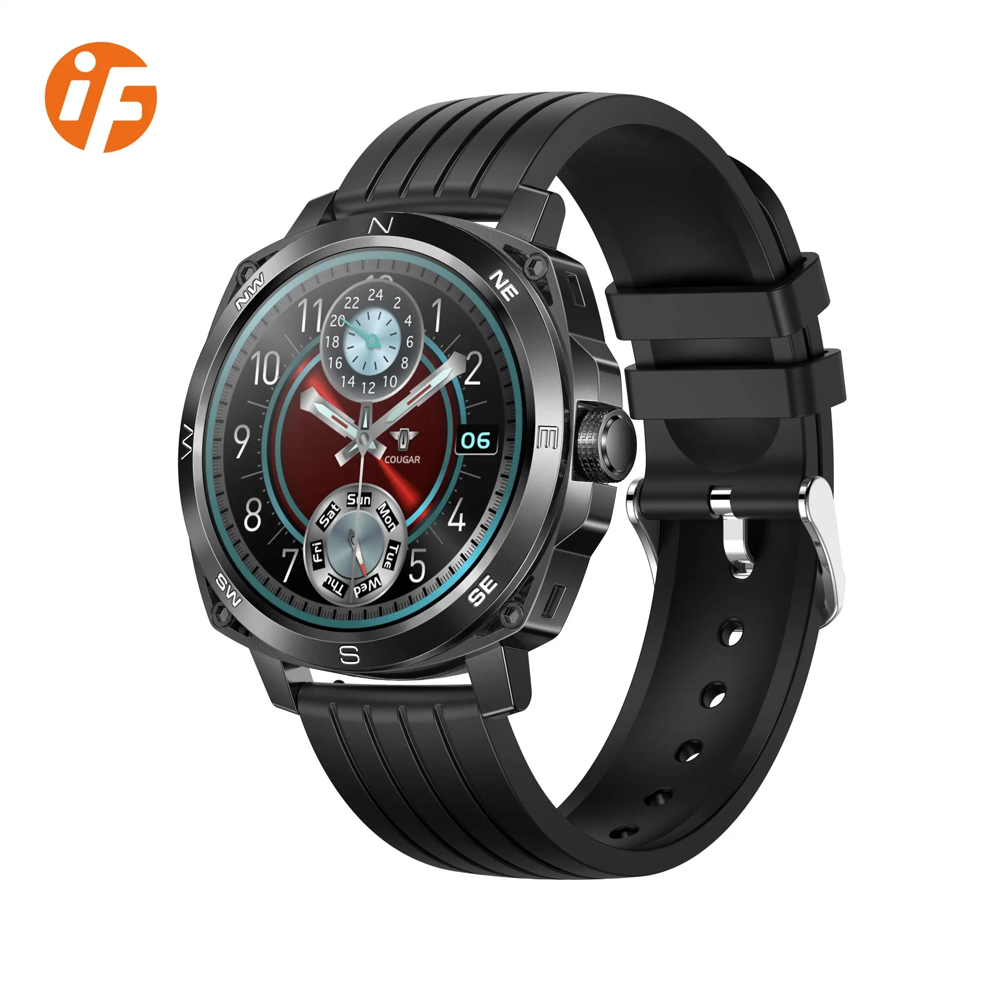 INNOFOVO 1,43 Zoll Amoled Bildschirm Smartwatch wasserdichte Sport Amoled Display Smartwatch für Männer