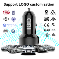 Pour la vente en gros en usine, chargeur de voiture rapide USB à port unique QC3.0 18W pour mini-téléphone portable électrique, universel 12-24V