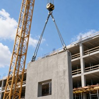Câble de levage pour panneaux préfabriqués, en acier au carbone non revêtu, pour l'érection de dalles murales et de colonnes, qualité grue à tour