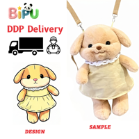 Sac à dos en peluche pingouin BIPU personnalisé en usine, jouet en coton doux, sac à bandoulière mignon et moelleux, fabricant OEM