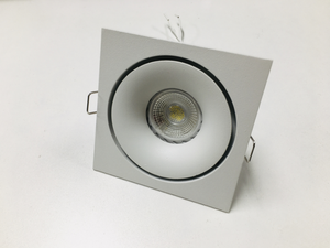 Cadre de projecteur en alliage d'aluminium rond carré, blanc, encastré, <span class=keywords><strong>GU10</strong></span> GU5.3 COB, plafonnier, <span class=keywords><strong>spot</strong></span>, downlight - Product Image 1