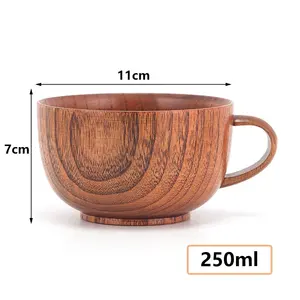Aceitar copo de café personalizado de madeira, eco friendly, xícara de bebida, bambu, caneca de café de madeira