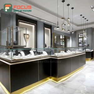 Luxury Shopping Center Jewelry Showcase Tempered Glass Panel Commercial Store Display Counter - Product Image 2