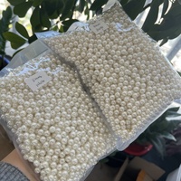 Perles en Plastique ABS Libres Haute Brillance 8 mm 10 mm 12 mm Blanc et Beige, Imitation Nacre, 500g/Sac pour Fabrication de Bijoux
