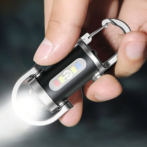 Pocket Small <b>LED</b> Keychain Light Rechargeable Portable Side Light Work Light Emergency Camping Hiking Handheld Mini <b>Flashlight</b> - Product Image 2