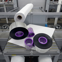 55mm * 600M TTO cire résine ruban de codes à barres taille personnalisée papier de transfert et Film pour Markem haute vitesse TTO impression