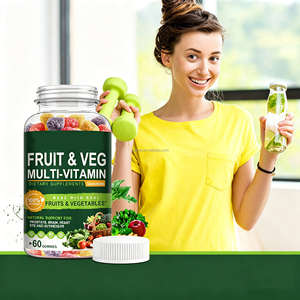 Gomitas Multivitamínicas a Base de Plantas con Frutas y Vegetales, Fórmula para el Metabolismo y la Vitalidad, Ingredientes Naturales, Suplemento de Bienestar, Sin OMG - Product Image 1