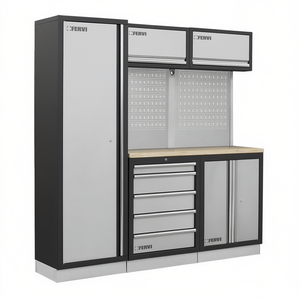 Meubles d'atelier modulaires Fervi A007C, armoire en acier avec tiroirs et portes pour le rangement d'outils - Product Image 2