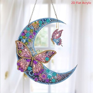 Peinture diamant 5D DIY, forme spéciale, papillon coloré en acrylique, puzzle de diamants en cristal, décoration faite à la main - Product Image 2