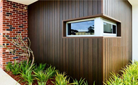 Panneaux muraux extérieurs en WPC, co-extrudés ASA, imitation bois moderne, imperméables, ignifuges, pour cour et jardin, design graphique personnalisé