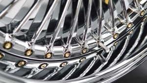 Jantes en alliage forgé T6061 légères, 2 pièces, finition chrome argenté, moyeu doré, pour roues à rayons, 18, 19, 20, 21 pouces, entraxes 5x108, 5x112, 5x114.3 - Product Image 5