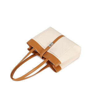 <span class=keywords><strong>Bolso</strong></span> de Mano de Lona con Logotipo Personalizado al por Mayor, <span class=keywords><strong>Bolso</strong></span> de Hombro de Gran Capacidad para <span class=keywords><strong>Mujer</strong></span>, <span class=keywords><strong>Bolso</strong></span> de Oficina Elegante para Dama, OEM - Product Image 2