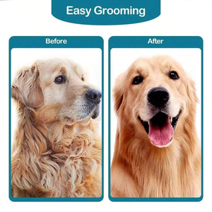 Tondeuse anti-poils pour chien KingHon, outil de démêlage pour poils longs et courts, brosse de toilettage sûre pour animaux de compagnie, fabriquée en acier inoxydable durable et ABS - Product Image 6