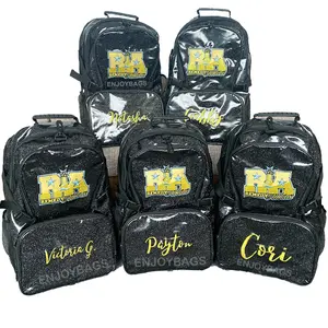 Geräuscharmband individueller großer tragbarer sublimierter glitzer-jubilare-rucksack cheerleading freizeit-sport-rucksacks