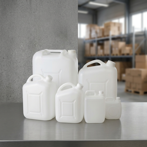 Bidons carrés vides en PEHD blancs NDURO NE2101 avec bouchon à vis pour emballage cosmétique personnalisé et stockage de produits chimiques industriels - Product Image 4