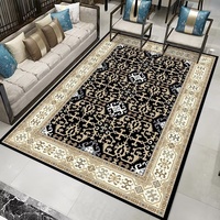 Tapis Kilim Turc Moderne à Motifs Authentiques Boho Rustique pour Salon, Tapis de Sol en Polyester, Convient aux Animaux Domestiques