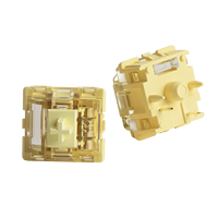 Interrupteurs Linéaires AKKO V5 Creamy Yellow Pro (Style MX 5 Broches 50gf 45pcs) Pré-lubrifiés en Usine avec Diffuseur LED et Éclairage RGB
